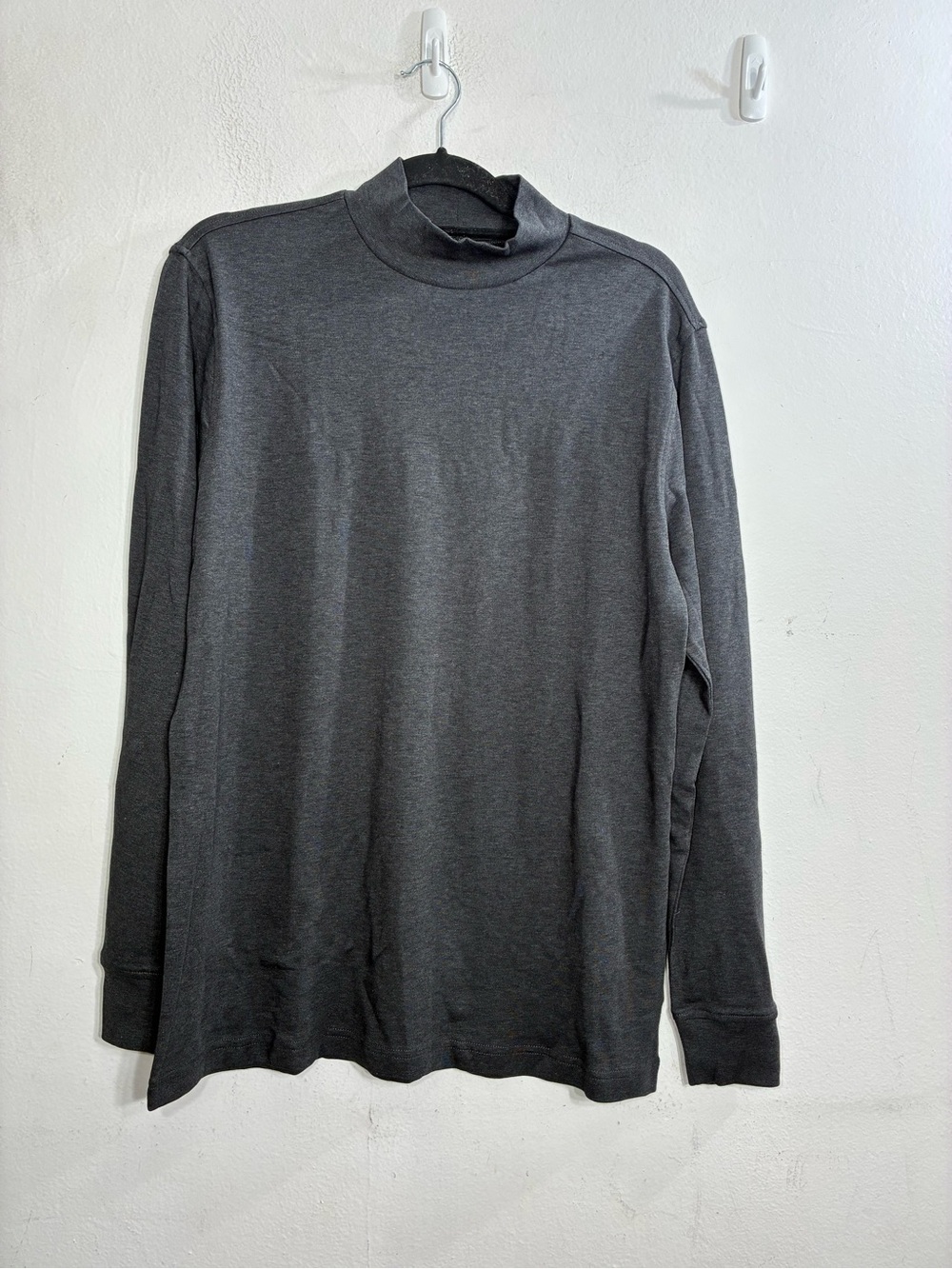 Lands' End Charcoal Gray Mock Neck Pullover